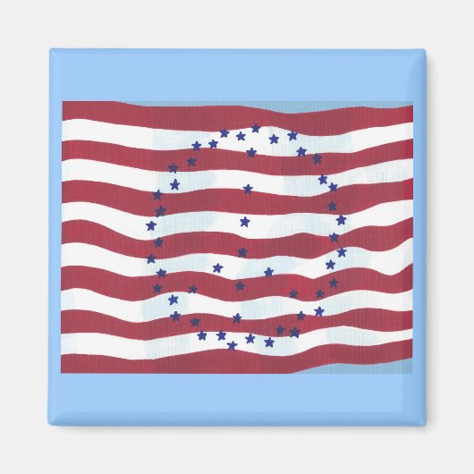 Sterren en strepen Vredesteken Vlag Magneten (Voorkant)