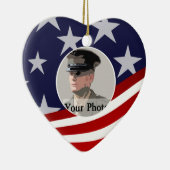 Sterren en strepen VS / Militair Gebed Keramisch Ornament (Rechts)