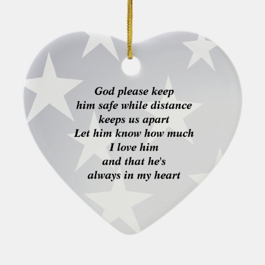 Sterren en strepen VS / Militair Gebed Keramisch Ornament (Achterkant)