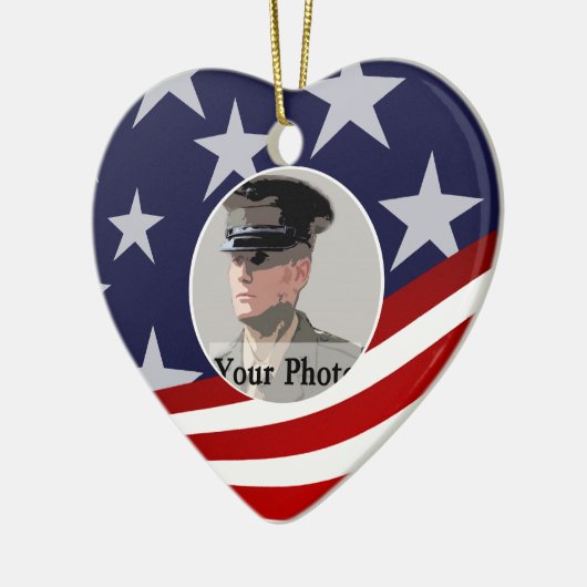 Sterren en strepen VS / Militair Gebed Keramisch Ornament (Links)