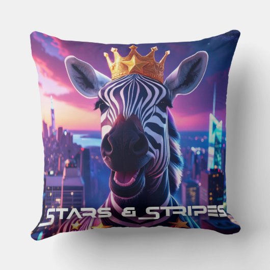 Sterren en strepen Zebra Zanzibar Kussen (Achterkant)