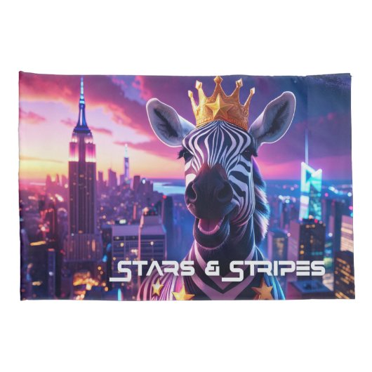 Sterren en strepen Zebra Zanzibar Kussensloop (Achterkant-Rechts)