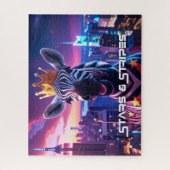 Sterren en strepen Zebra Zanzibar Legpuzzel (Verticaal)