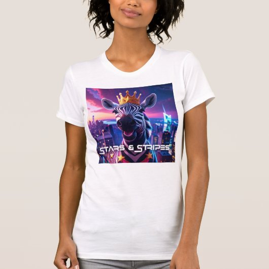 Sterren en strepen Zebra Zanzibar T-shirt (Voorkant)