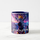 Sterren en strepen Zebra Zanzibar Tweekleurige Koffiemok (Center)