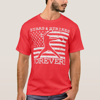 Sterren en Strikes Forever Fastpitch Softball Pitc T-shirt