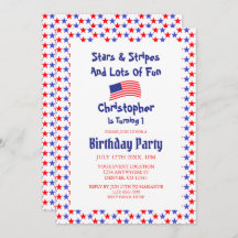 Sterren en stripes 1e verjaardag