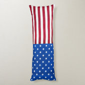 Sterren en Stripes-Amerikaanse vlag Lichaamskussen (Achterkant (Verticaal))