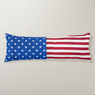 Sterren en Stripes-Amerikaanse vlag Lichaamskussen