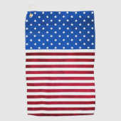 Sterren en Stripes-Amerikaanse vlag van Shirley Ta Golfhanddoek (Voorkant)