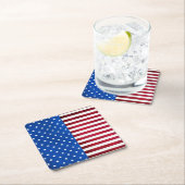 Sterren en Stripes-Amerikaanse vlag van Shirley Ta Kartonnen Onderzetters (Insitu)