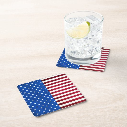 Sterren en Stripes-Amerikaanse vlag van Shirley Ta Kartonnen Onderzetters (Insitu)