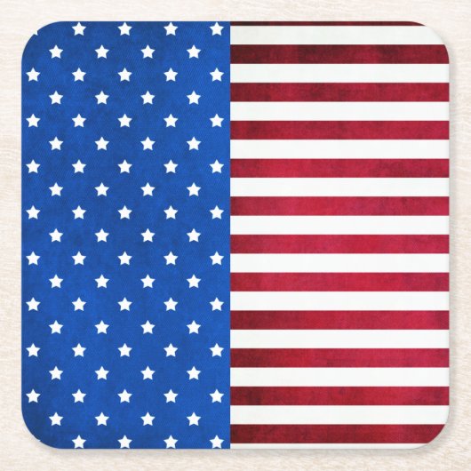 Sterren en Stripes-Amerikaanse vlag van Shirley Ta Kartonnen Onderzetters (Voorkant)