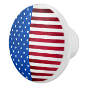 Sterren en Stripes-Amerikaanse vlag van Shirley Ta Keramische Knop (Rechts)