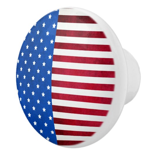 Sterren en Stripes-Amerikaanse vlag van Shirley Ta Keramische Knop (Rechts)