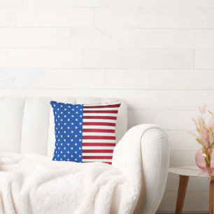 Sterren en Stripes-Amerikaanse vlag van Shirley Ta Kussen
