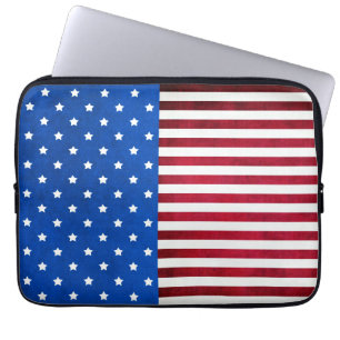 Sterren en Stripes-Amerikaanse vlag van Shirley Ta Laptop Sleeve