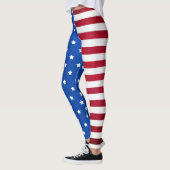 Sterren en Stripes-Amerikaanse vlag van Shirley Ta Leggings (Links)
