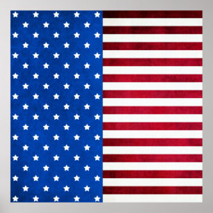 Sterren en Stripes-Amerikaanse vlag van Shirley Ta Poster
