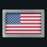 Sterren en Stripes Classic Patriotic American Flag Gesp<br><div class="desc">De Amerikaanse vlag,  met de sterren en strepen in klassiek oud rood en blauw,  maakt een patriottische uitspraak.</div>