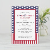 Sterren en Stripes Client Appreciation Party Kaart (Staand voorkant)