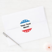 Sterren en Stripes Design Ronde Sticker (Envelop)