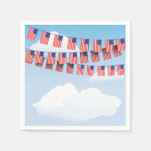 Sterren en stripes die papier van luiers bundelen servet (Voorkant)