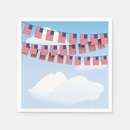 Sterren en stripes die papier van luiers bundelen servet (Voorkant)
