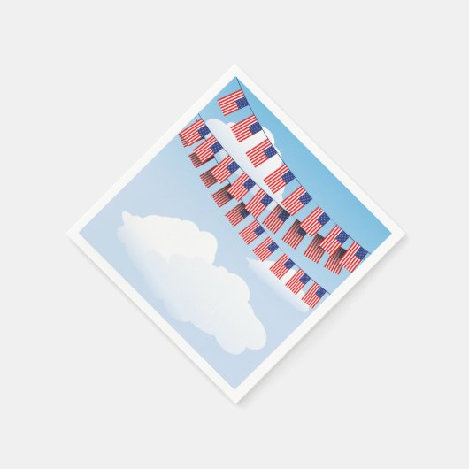 Sterren en stripes die papier van luiers bundelen servet (Hoek)