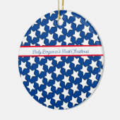 Sterren en stripes eerste kerstkeramisch Ornament (Links)