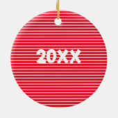 Sterren en stripes eerste kerstkeramisch Ornament (Achterkant)