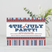 Sterren en Stripes Festive op 4 juli Kaart (Staand voorkant)