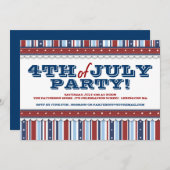 Sterren en Stripes Festive op 4 juli Kaart (Voorkant / Achterkant)