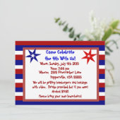 Sterren en Stripes gepersonaliseerd Vierde juli Kaart (Staand voorkant)