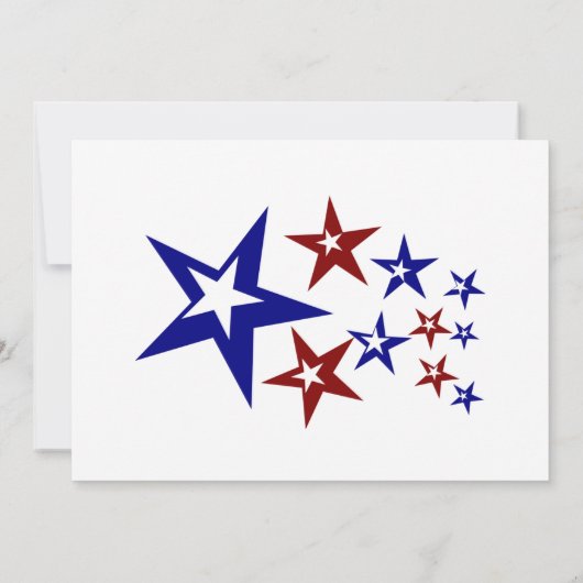 Sterren en Stripes gepersonaliseerd Vierde juli Kaart (Achterkant)