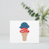 Sterren en stripes IJscream Cone Briefkaart (Staand voorkant)