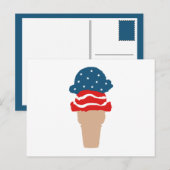 Sterren en stripes IJscream Cone Briefkaart (Voorkant / Achterkant)
