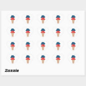 Sterren en stripes IJscream Cone Hart Sticker (Vel)
