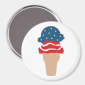 Sterren en stripes IJscream Cone Magneet (Voorkant / Achterkant)