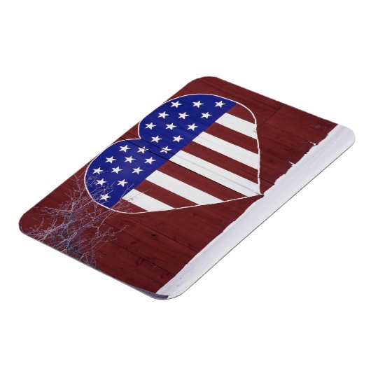 Sterren en stripes, in de vorm van hart magneet (Linkerzijde)