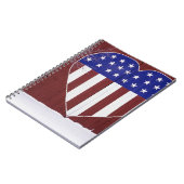 Sterren en stripes, in de vorm van hart notitieboek (Linkerzijde)