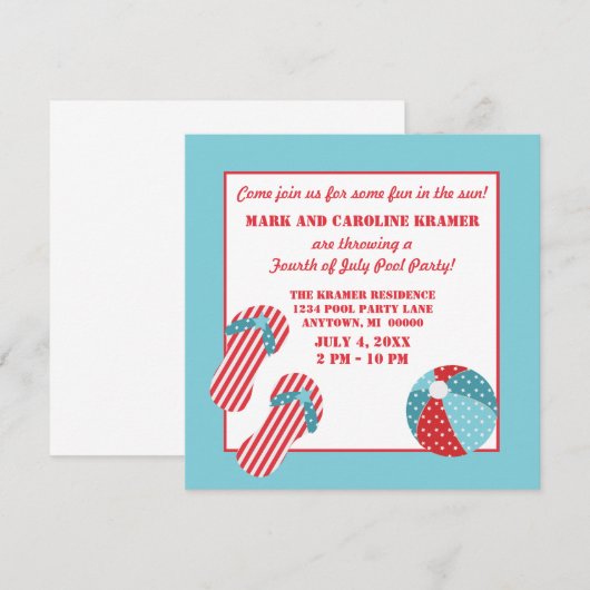 Sterren en Stripes Kaart (Voorkant / Achterkant)