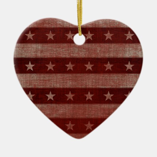 Sterren en stripes Keramisch kerstversiering Keramisch Ornament (Voorkant)