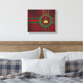 Sterren en stripes kerstcanvas afdrukken (Insitu (Slaapkamer))