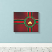 Sterren en stripes kerstcanvas afdrukken (Insitu (Houten vloer))