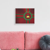 Sterren en stripes kerstcanvas afdrukken (Insitu (Woonkamer))