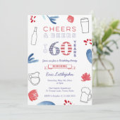 Sterren en Stripes Man 60e verjaardag Kaart (Staand voorkant)