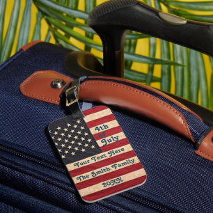 sterren en stripes met Amerikaanse vlag Bagagelabel