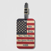  sterren en stripes met Amerikaanse vlag Bagagelabel (Voorkant (verticaal))