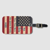  sterren en stripes met Amerikaanse vlag Bagagelabel (Voorkant (horizontaal))